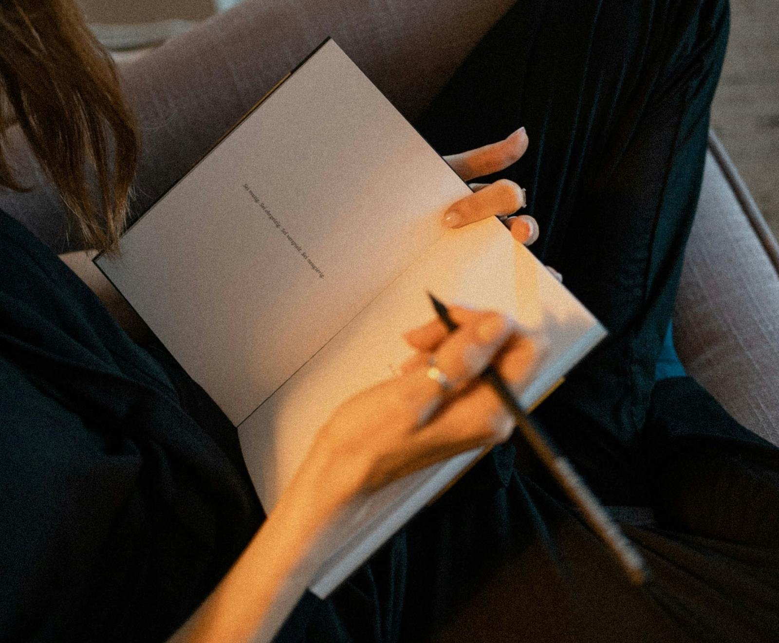 Woman journaling