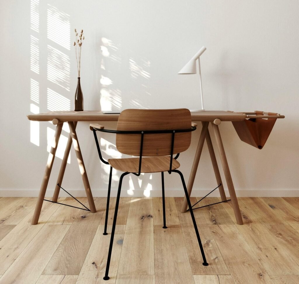 Clean and organized desk workspace