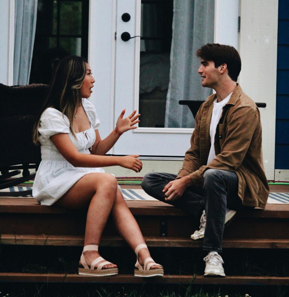 Two people having an open and honest conversation